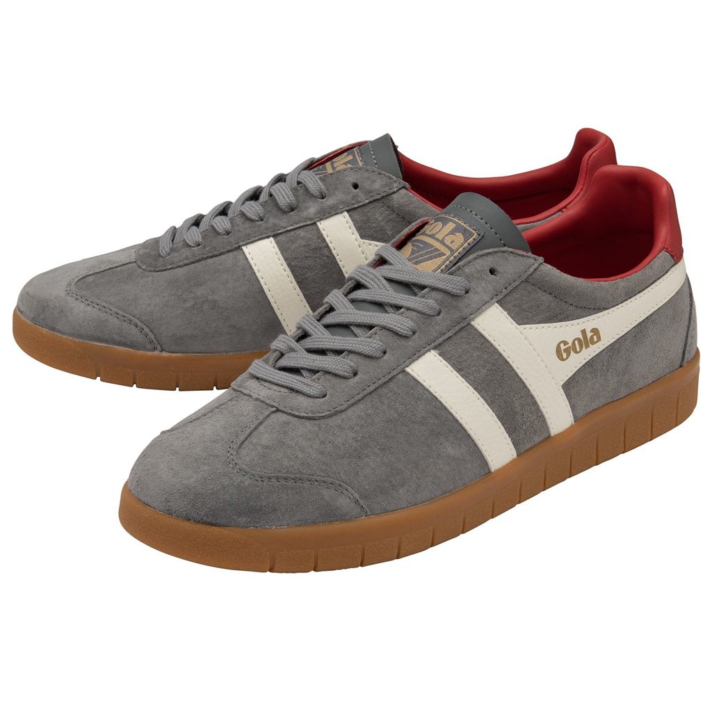 Gola Classics Hurricane Suede Sneakers Blancas Rojas Oscuro España | CXG-815703