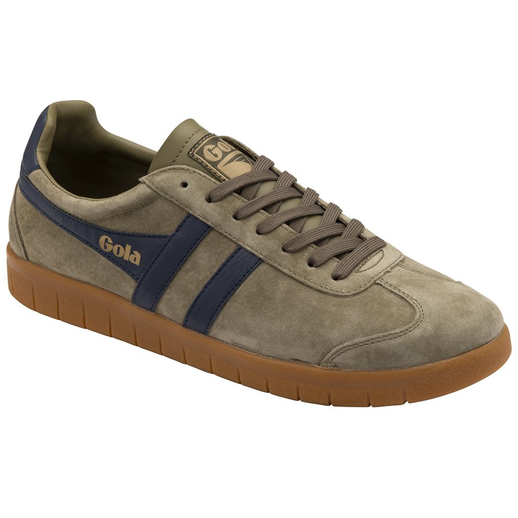 Gola Classics Hurricane Suede Sneakers Kaki Azul Marino Kaki España | NEF-015398