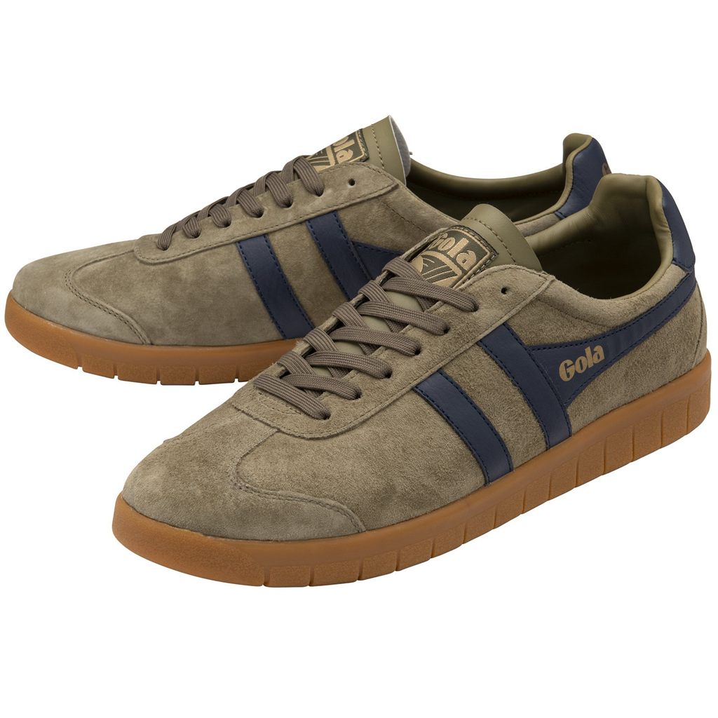 Gola Classics Hurricane Suede Sneakers Kaki Azul Marino Kaki España | NEF-015398