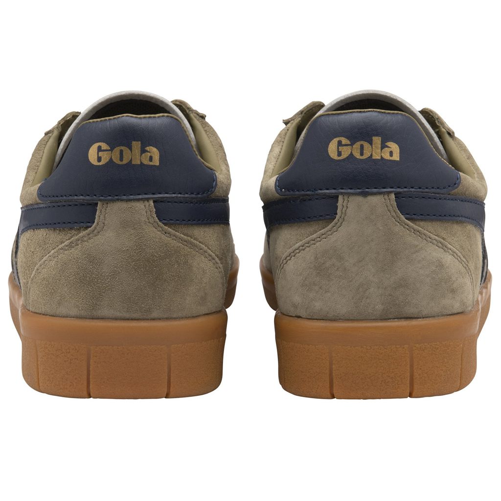 Gola Classics Hurricane Suede Sneakers Kaki Azul Marino Kaki España | NEF-015398