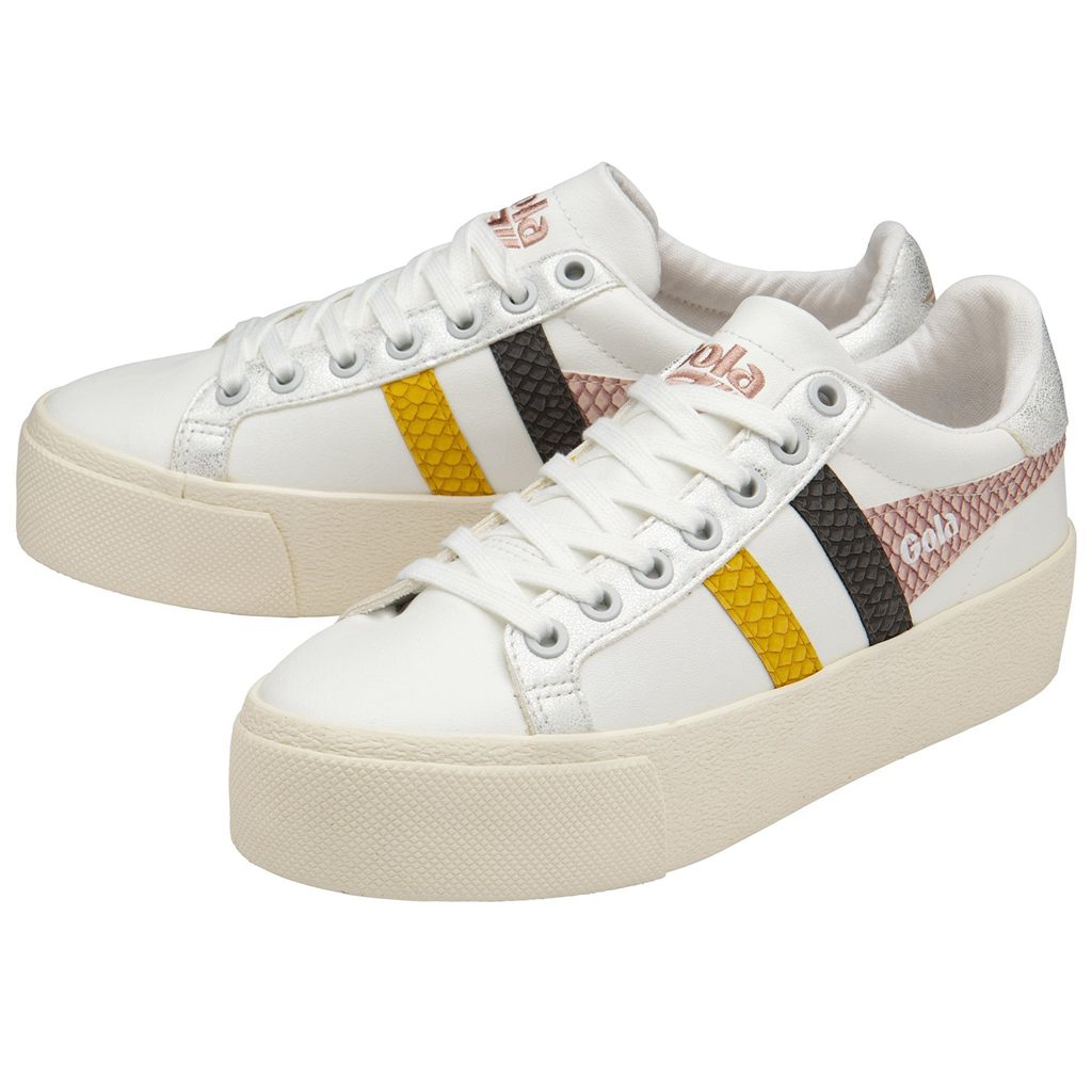 Gola Classics Orchid Platform Trident Snake Sneakers Blancas Rosas España | BJC-749201