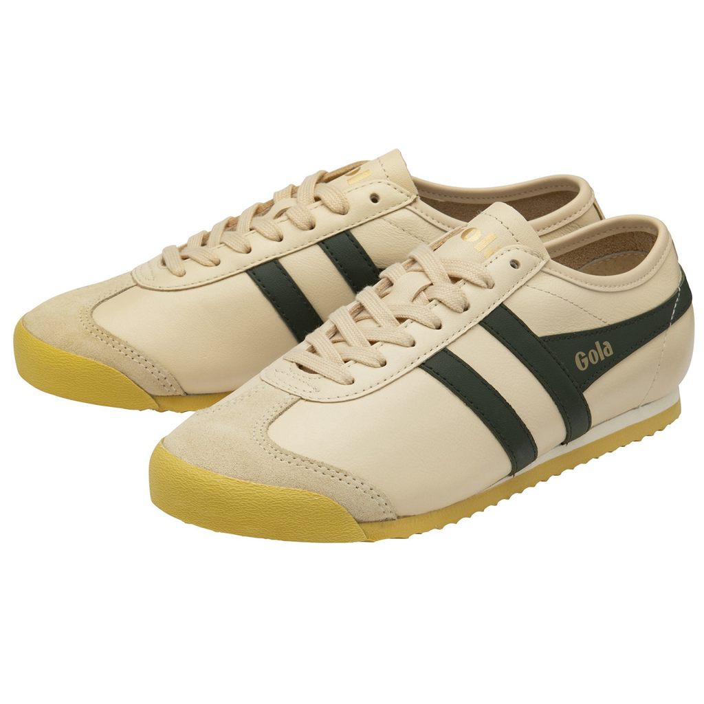 Gola Classics Race Leather Sneakers Kaki Oscuro España | DZA-734206
