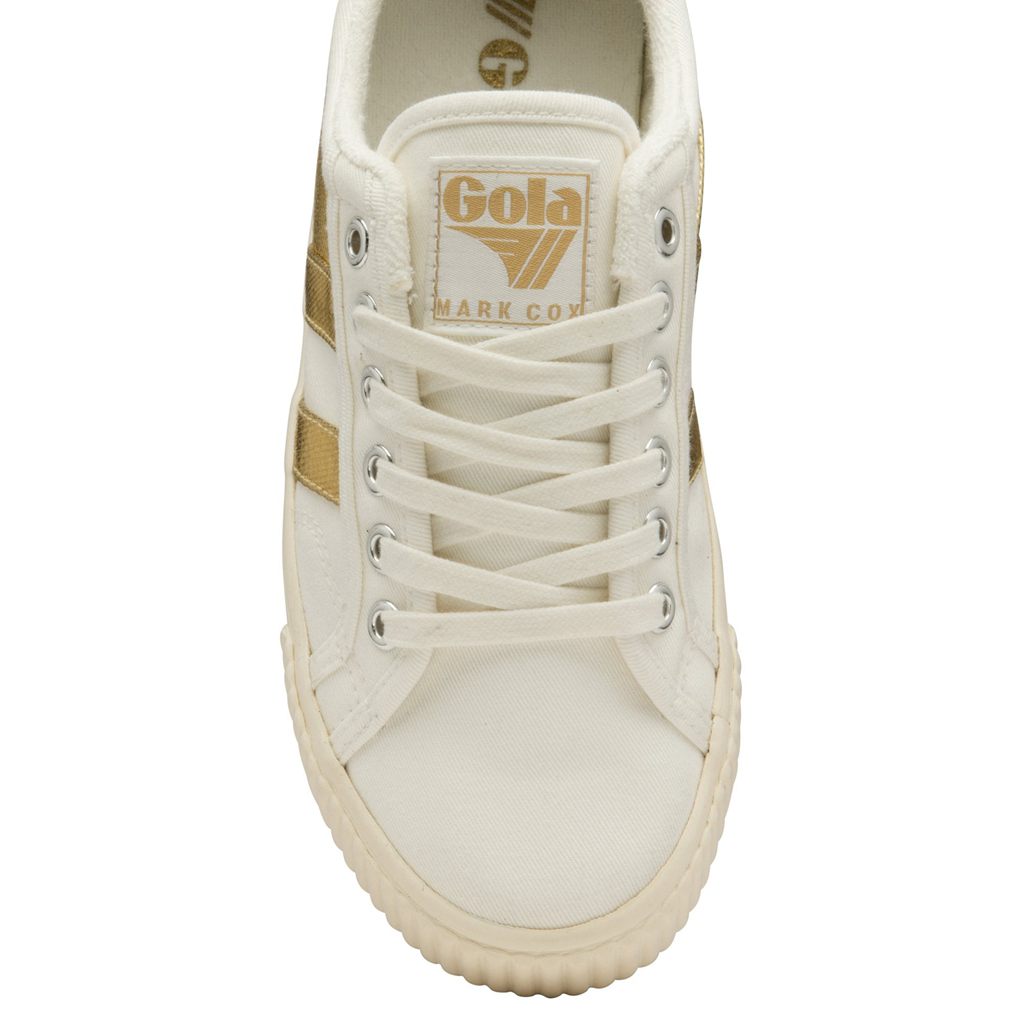 Gola Classics Tennis Mark Cox Sneakers Blancas Doradas España | HSW-815976