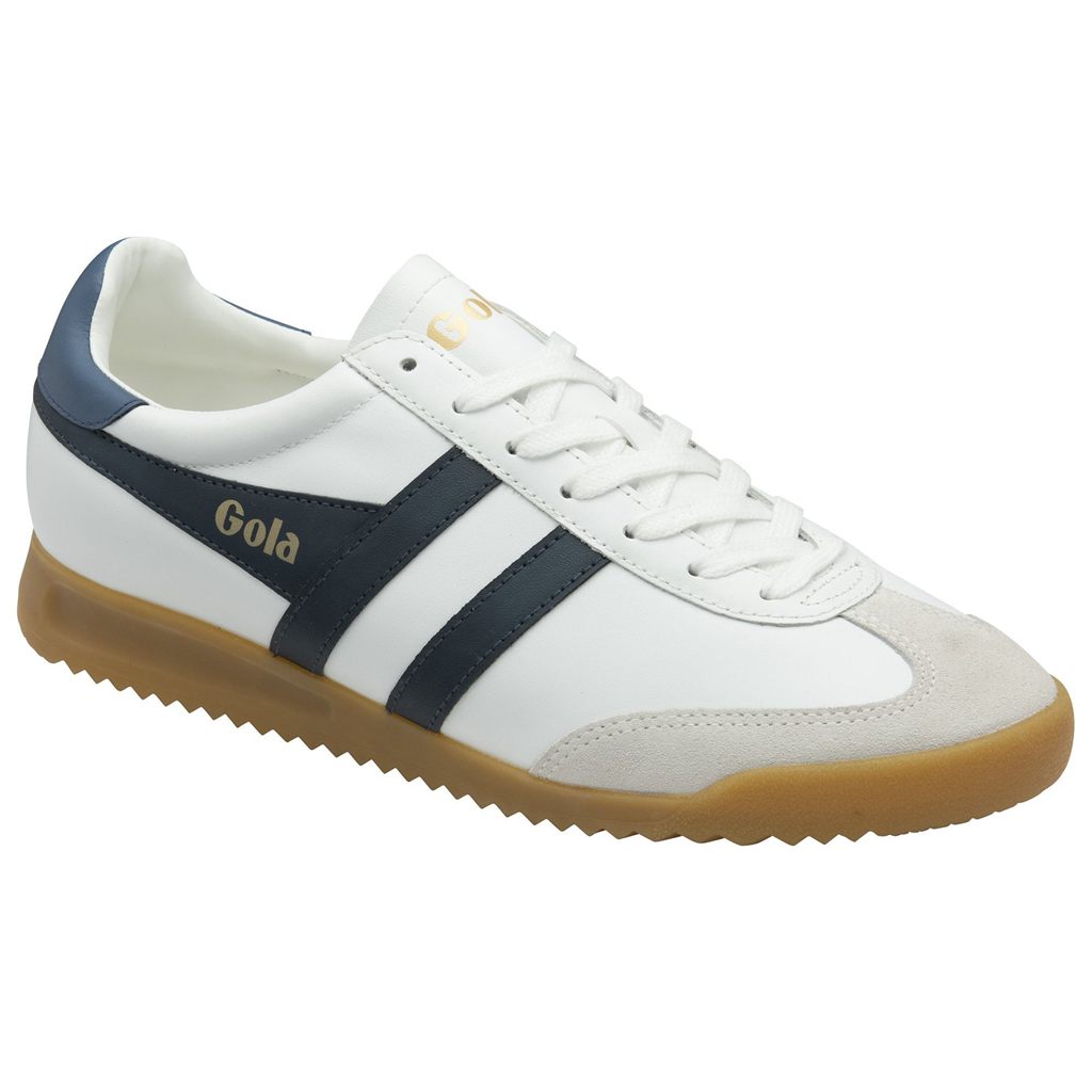 Gola Classics Torpedo Leather Sneakers Blancas Azul Marino España | IVE-470916