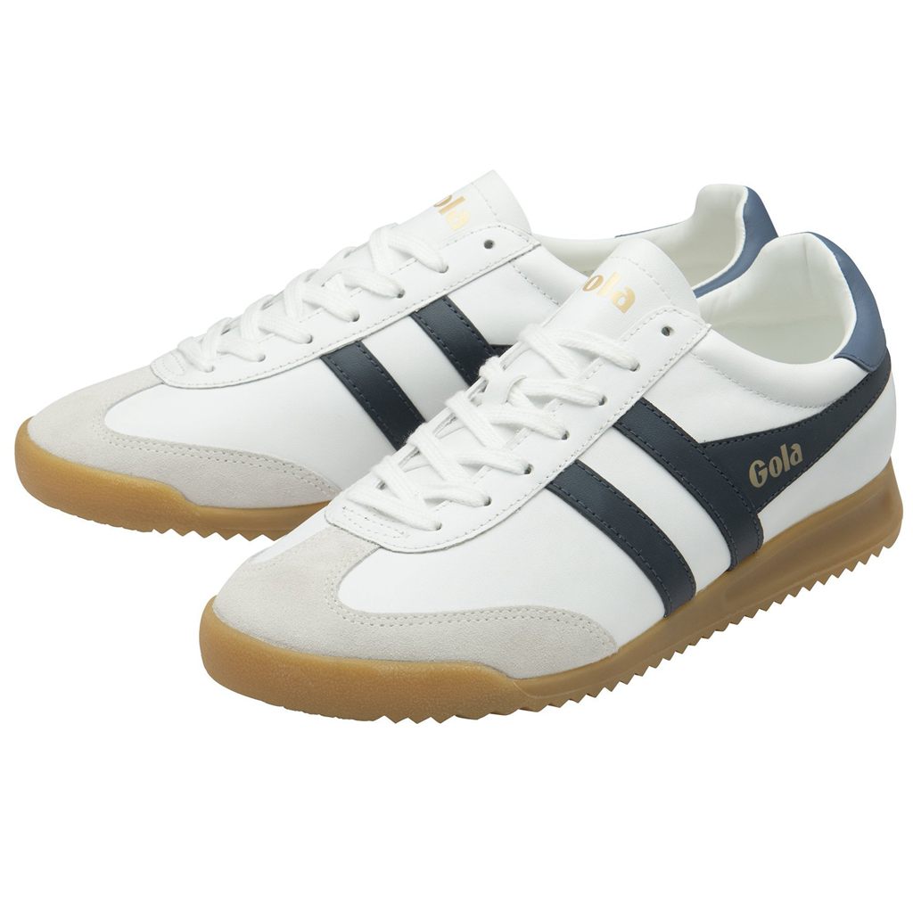 Gola Classics Torpedo Leather Sneakers Blancas Azul Marino España | IVE-470916