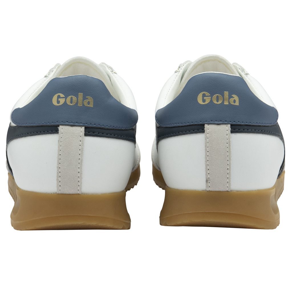 Gola Classics Torpedo Leather Sneakers Blancas Azul Marino España | IVE-470916