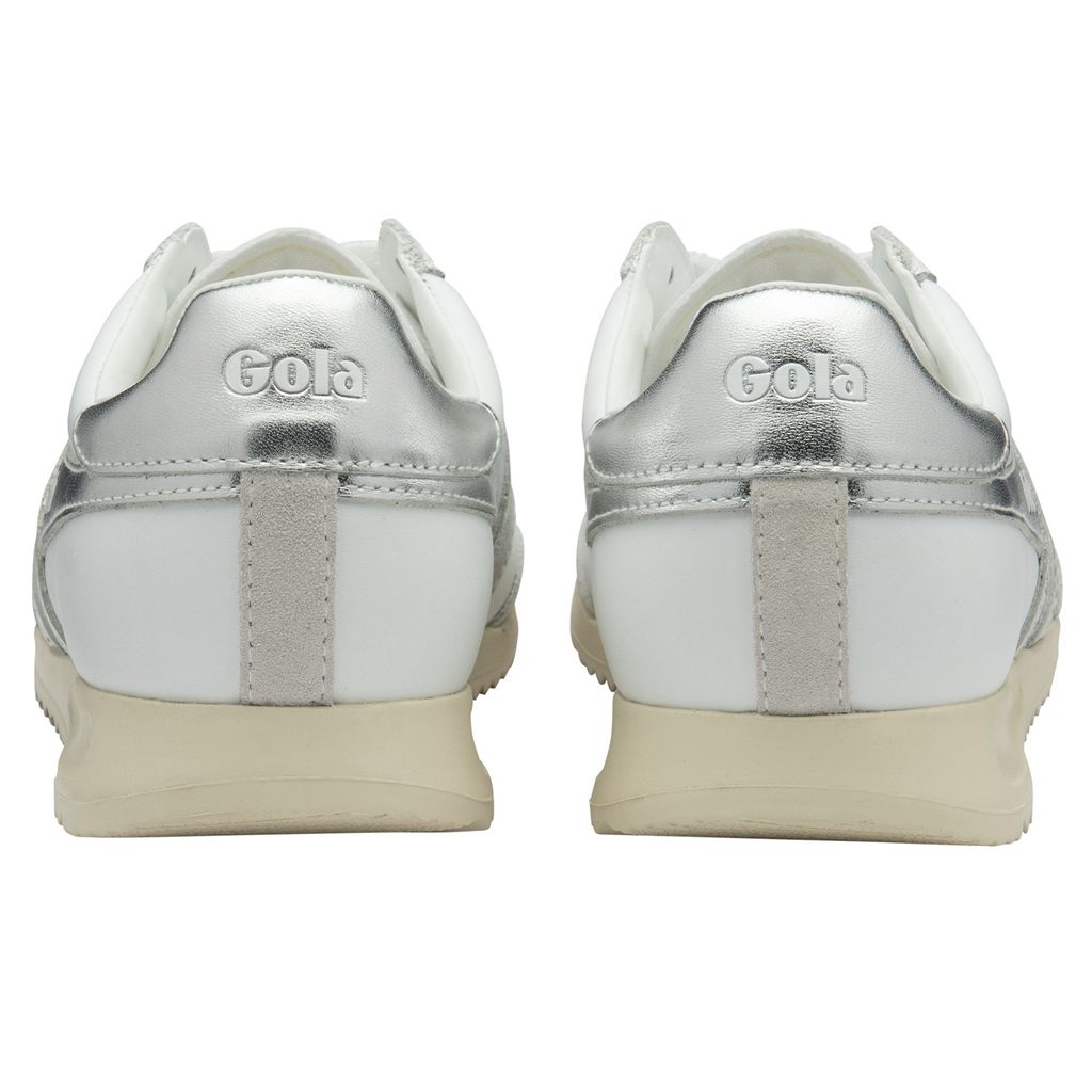 Gola Classics Torpedo Mirror Sneakers Blancas Plateadas Blancas España | PCA-307428