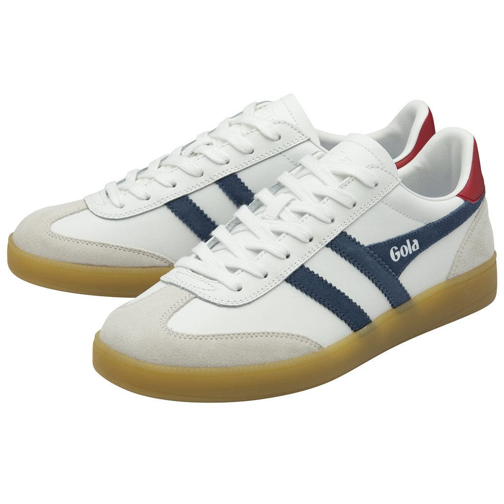 Gola Classics Viper Leather Sneakers Blancas Rojas Oscuro España | ZBU-490675