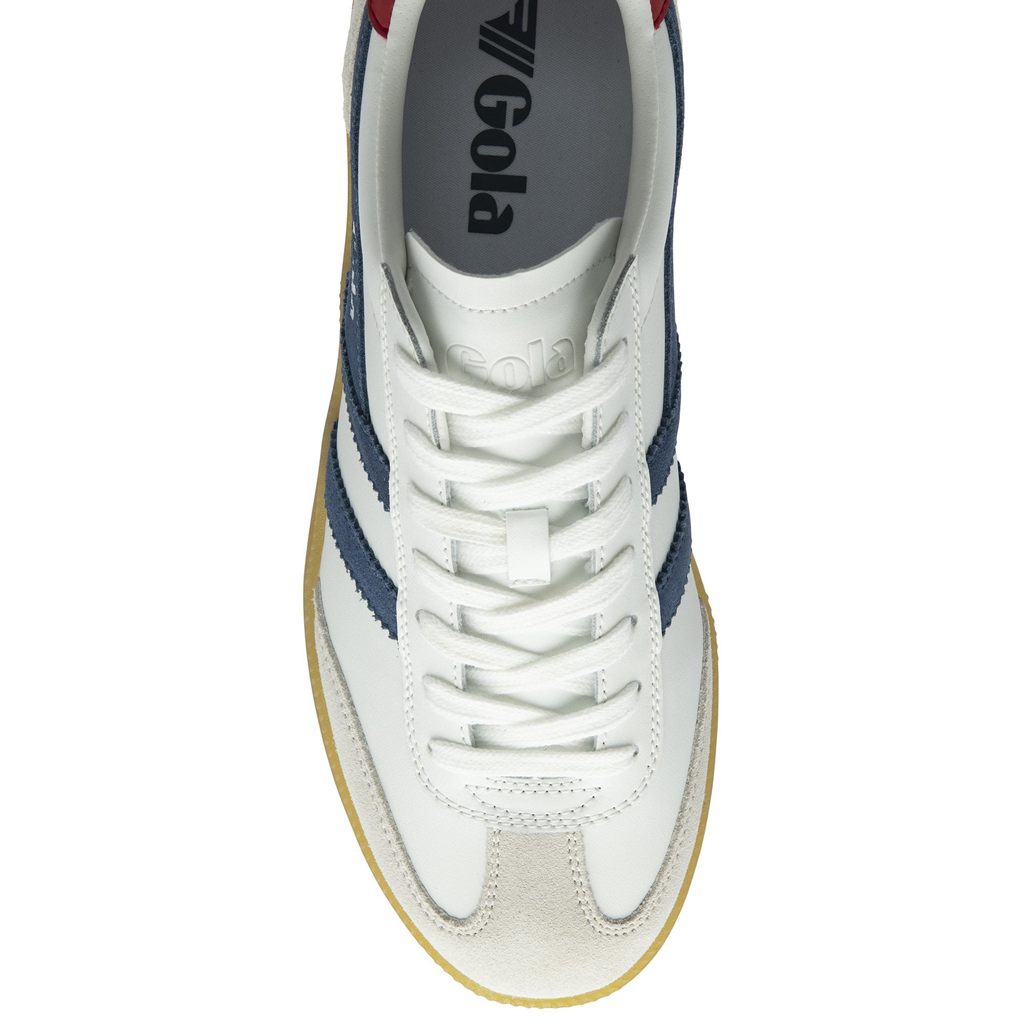 Gola Classics Viper Leather Sneakers Blancas Rojas Oscuro España | ZBU-490675