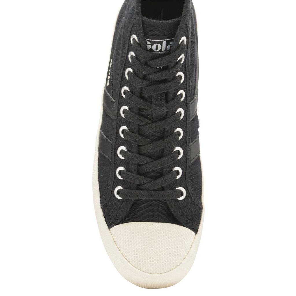 Gola Vegan Classics Coaster High Sneakers Negras Blancas España | DXU-073628