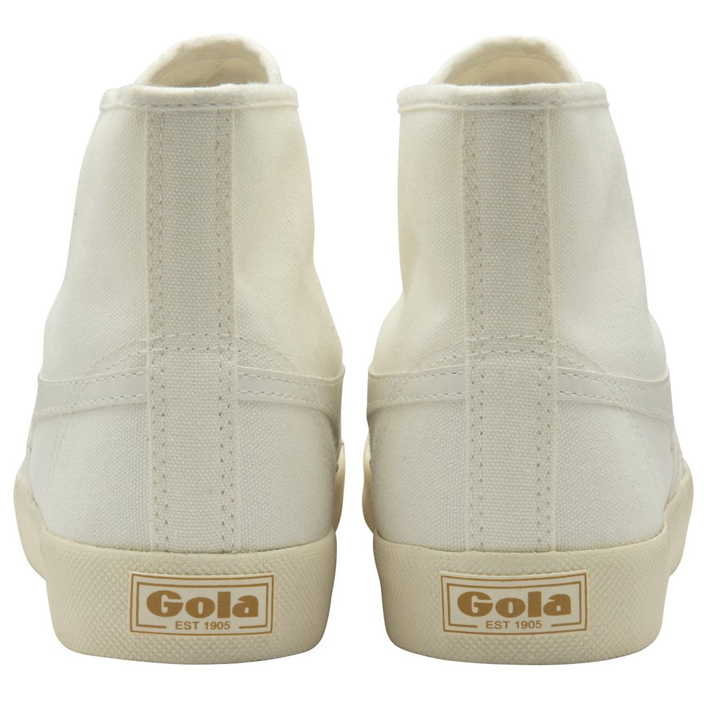 Gola Vegan Classics Coaster High Sneakers Blancas Doradas España | QEI-956178