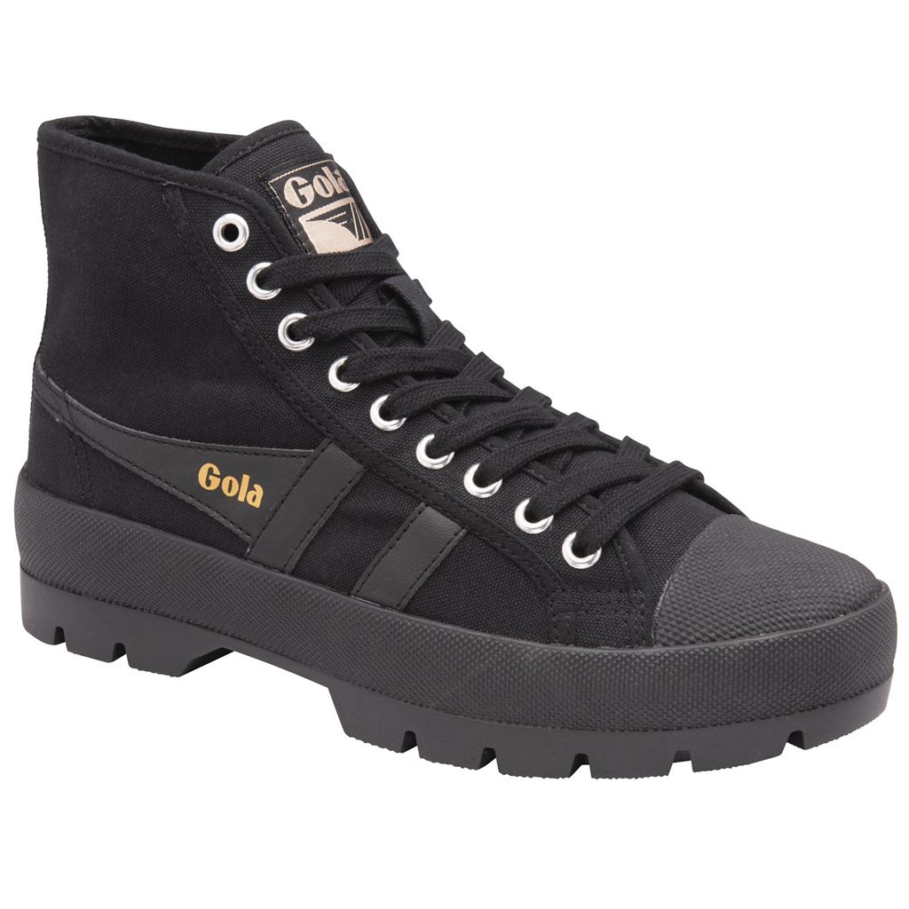 Gola Vegan Classics Coaster Peak High Sneakers Negras Negras Negras España | ZMG-904215