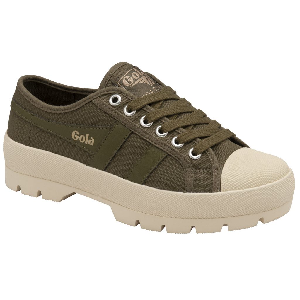 Gola Vegan Classics Coaster Peak Sneakers Kaki Kaki Blancas España | NPO-456190