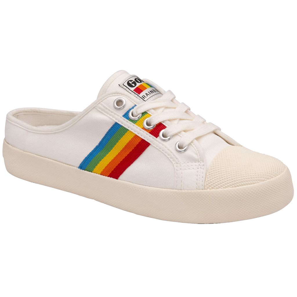 Gola Vegan Classics Coaster Rainbow Mule Plimsolls Shoes Blancas España | LJG-021983