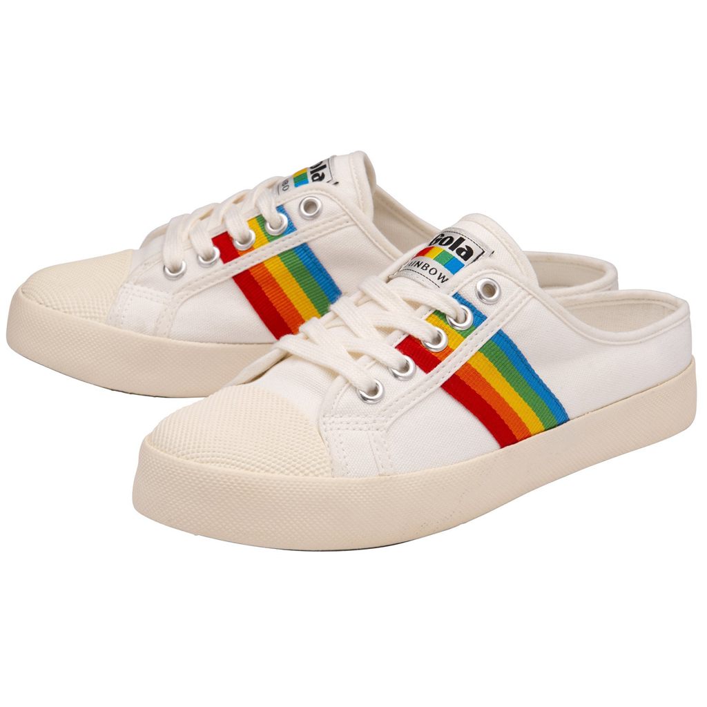 Gola Vegan Classics Coaster Rainbow Mule Plimsolls Shoes Blancas España | LJG-021983