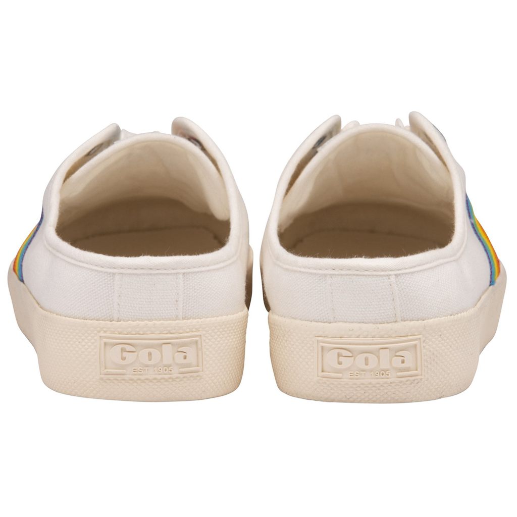 Gola Vegan Classics Coaster Rainbow Mule Plimsolls Shoes Blancas España | LJG-021983