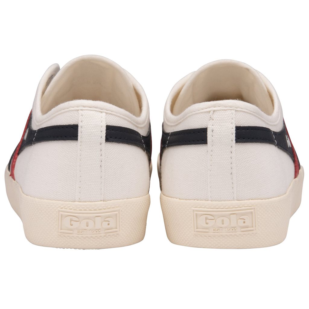 Gola Vegan Classics Coaster Shoes Blancas Azul Marino Rojas España | SHZ-154283