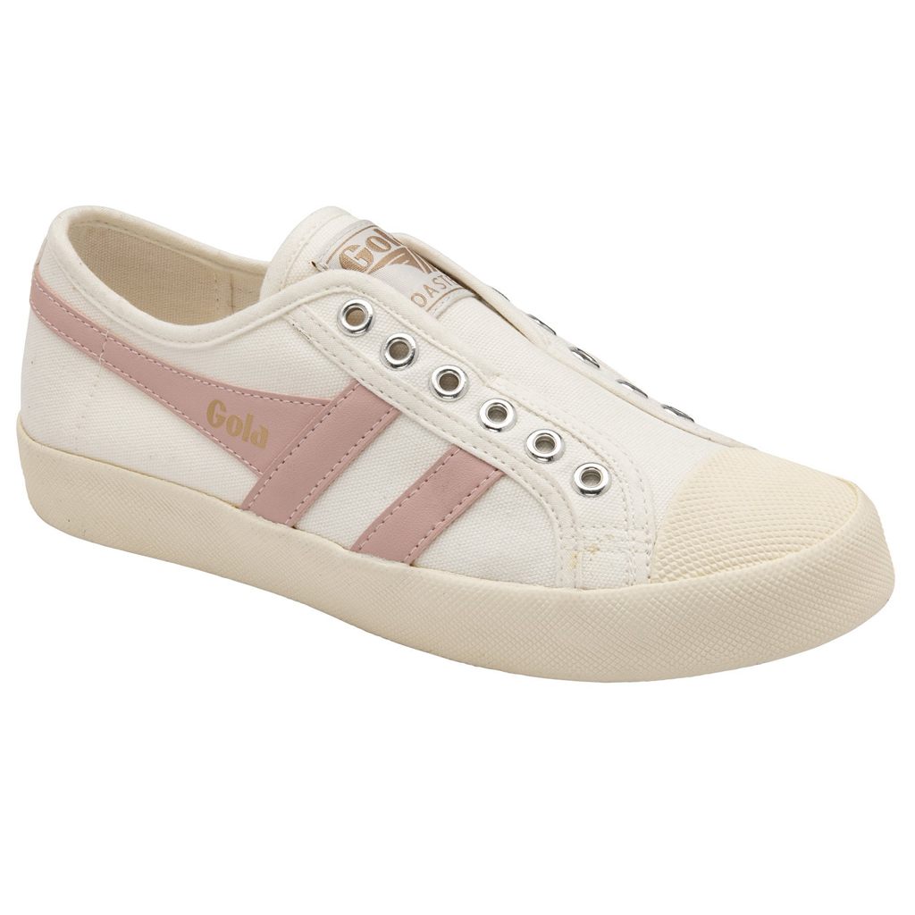 Gola Vegan Classics Coaster Slip Shoes Blancas Rosas España | FXI-047196