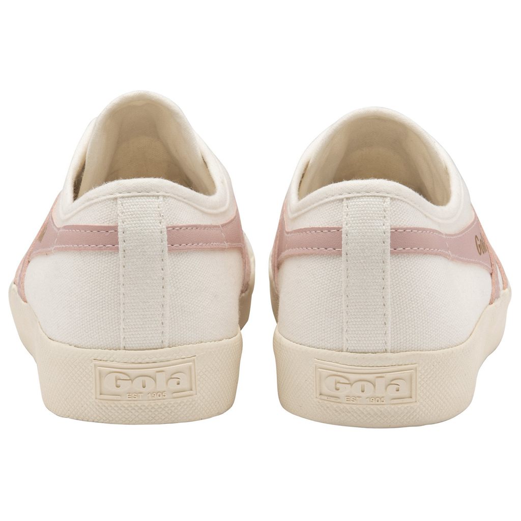 Gola Vegan Classics Coaster Slip Shoes Blancas Rosas España | FXI-047196