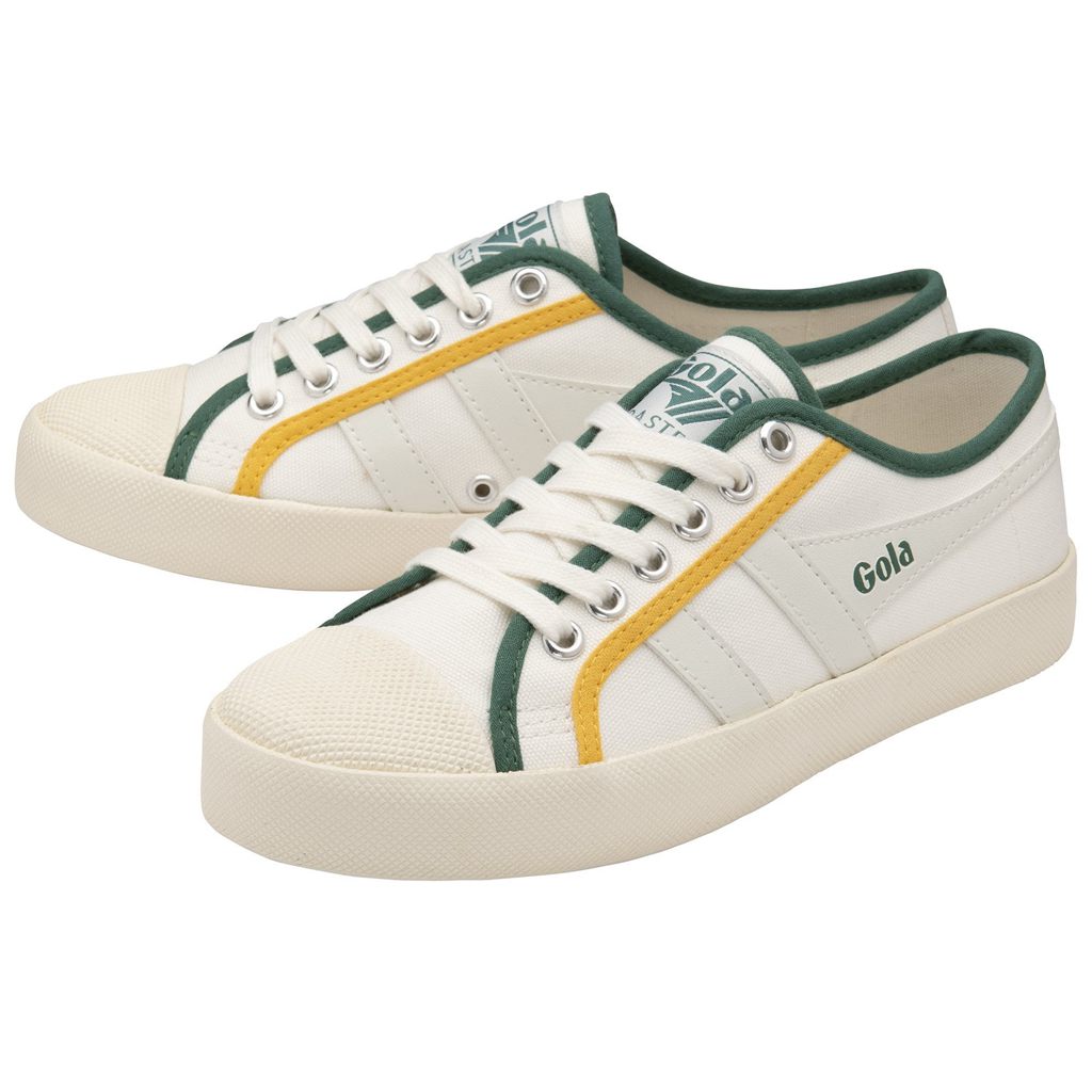 Gola Vegan Classics Coaster Smash Shoes Blancas Verde Oscuro España | EMS-725361