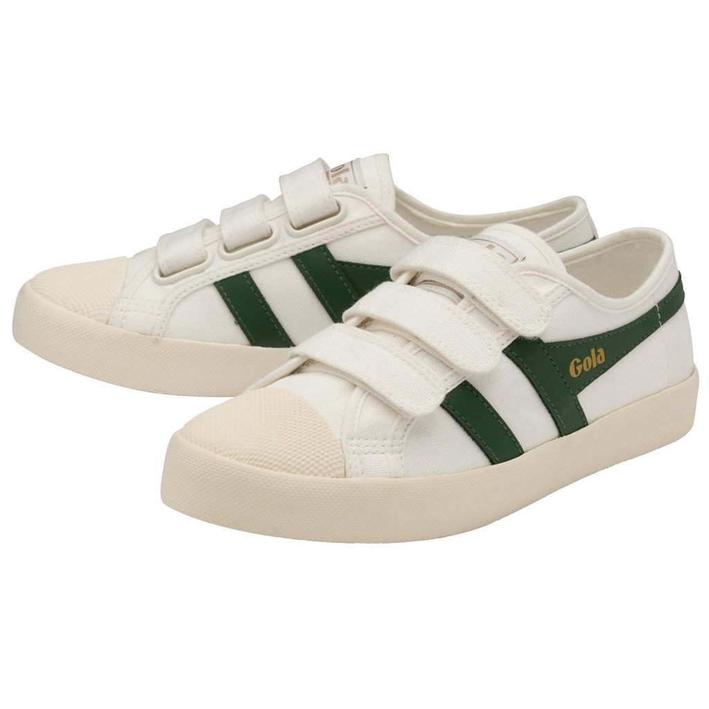 Gola Vegan Classics Coaster Strap Sneakers Blancas Verde Oscuro España | JTC-270518