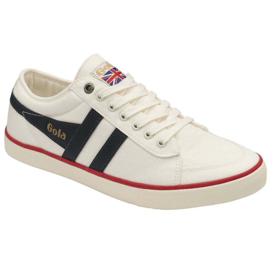 Gola Vegan Classics Comet Plimsoll Sneakers Blancas Azul Marino Rojas España | ZVD-492675