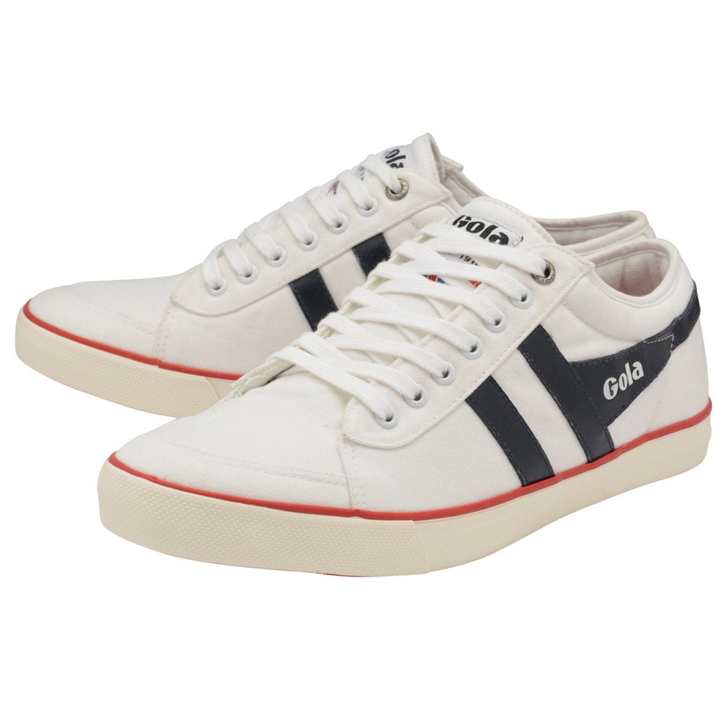 Gola Vegan Classics Comet Plimsoll Sneakers Blancas Azul Marino Rojas España | SQI-934182