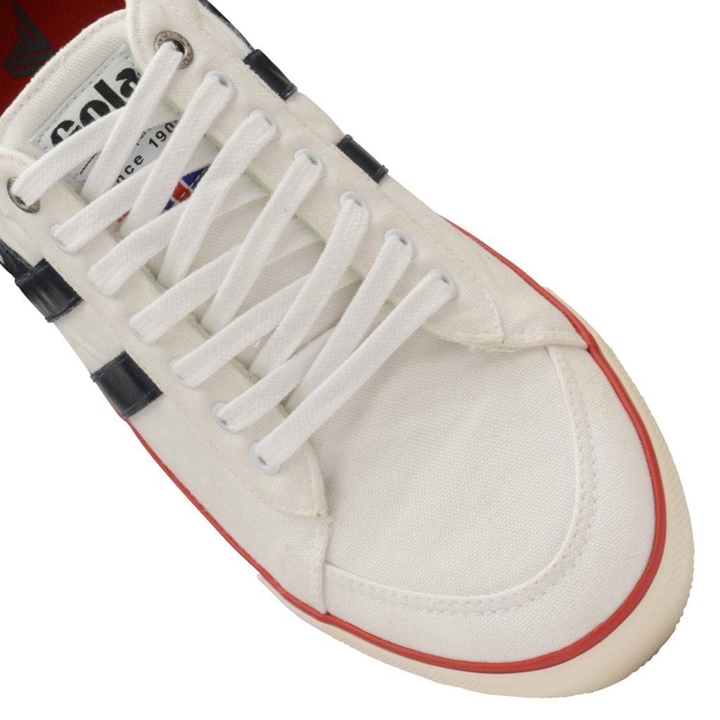 Gola Vegan Classics Comet Plimsoll Sneakers Blancas Azul Marino Rojas España | SQI-934182