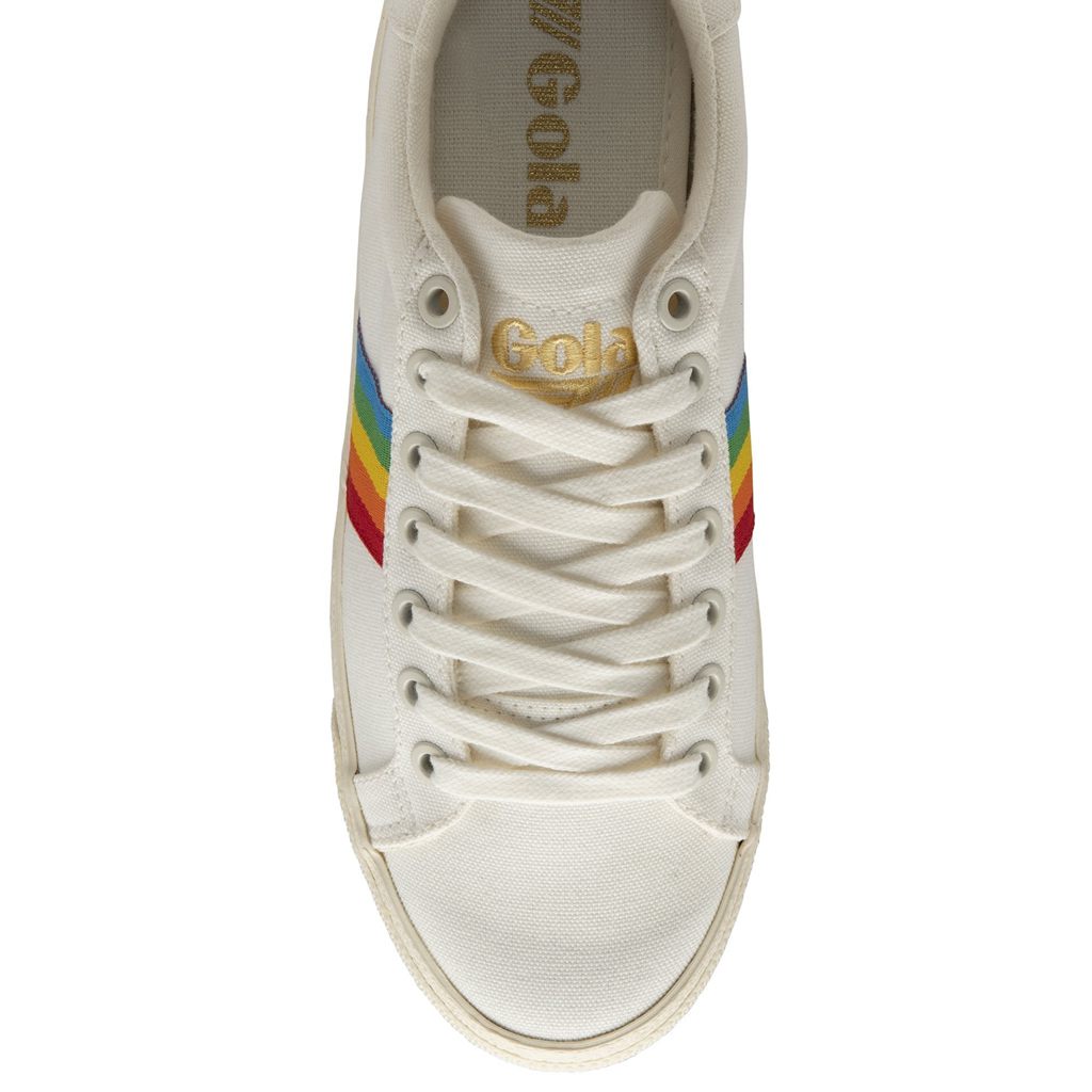 Gola Vegan Classics Orchid Platform Rainbow Shoes Blancas España | GNB-406812