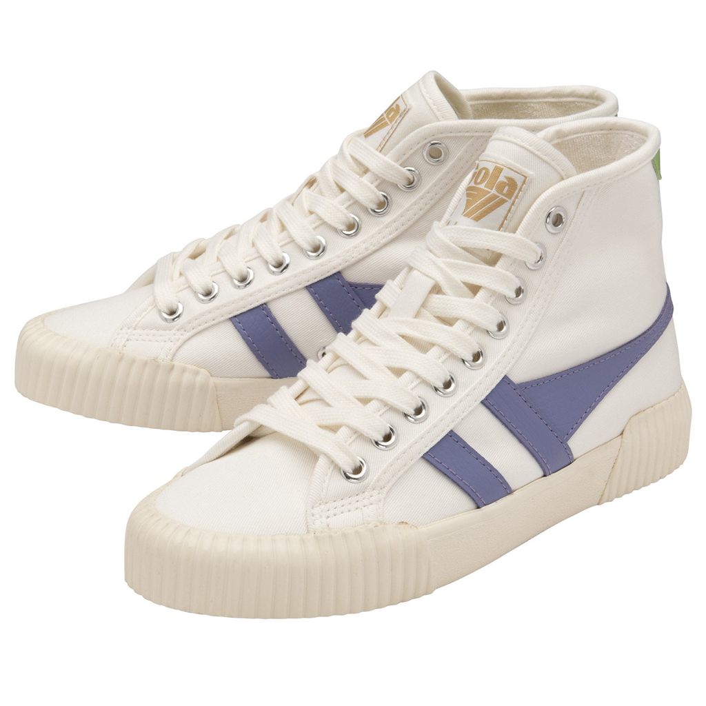 Gola Vegan Classics Rally High Plimsoll Sneakers Blancas Lavanda Verde España | EZH-159263