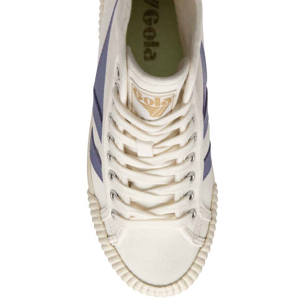 Gola Vegan Classics Rally High Plimsoll Sneakers Blancas Lavanda Verde España | EZH-159263