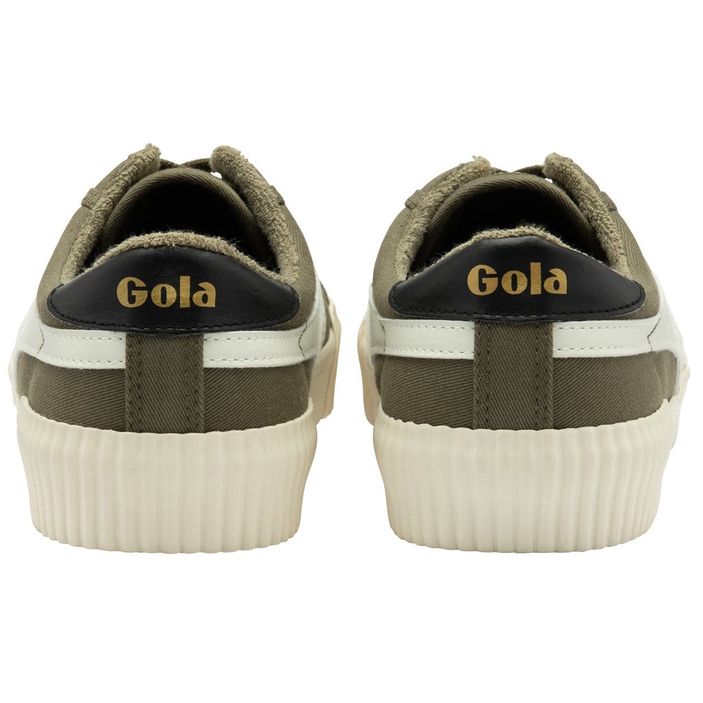 Gola Vegan Classics Rally Plimsoll Sneakers Kaki Blancas Negras España | BEZ-251607
