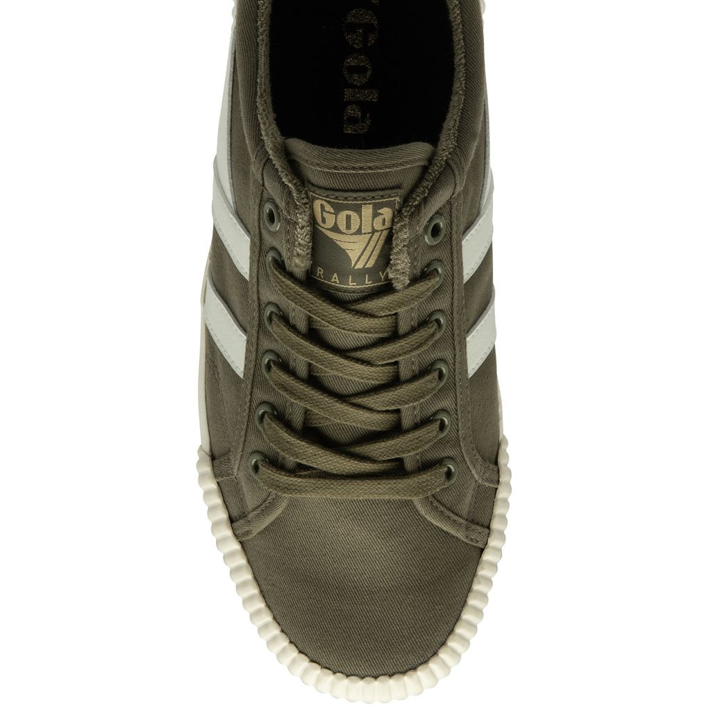 Gola Vegan Classics Rally Plimsoll Sneakers Kaki Blancas Negras España | BEZ-251607