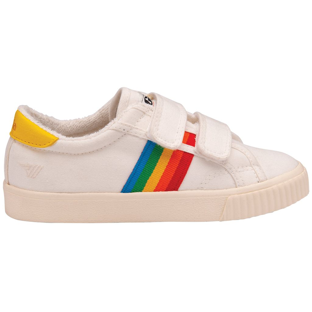 Gola Vegan Classics Tennis Mark Cox Rainbow Strap Shoes Blancas España | XZT-954167