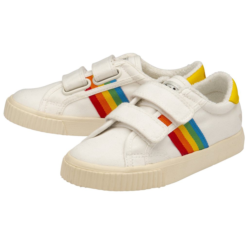 Gola Vegan Classics Tennis Mark Cox Rainbow Strap Shoes Blancas España | XZT-954167
